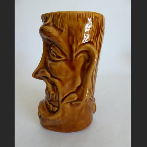 NEW 2000 HEADHUNTER POLYNESIAN TIKI FARM BROWN CERAMIC TIKI MUG - Picture 6 of 9